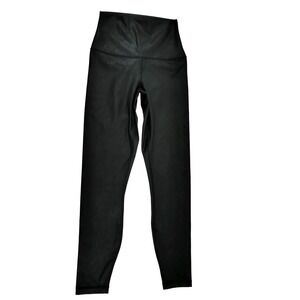 90 Degree by Reflex Size XS Black High Waist Athletic‎ Yoga Leggings Textured